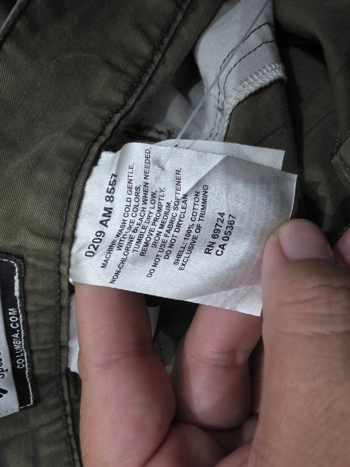Pantalon Convertible Columbia 36 Verde Deslavado (Usado)