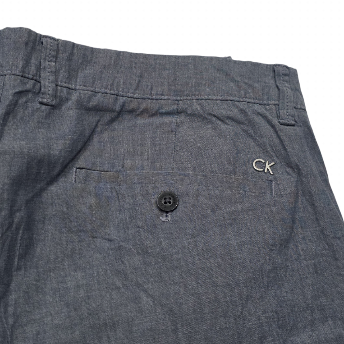 Pantalon Calvin Klein 38 X32 Gris Azul (Usado)