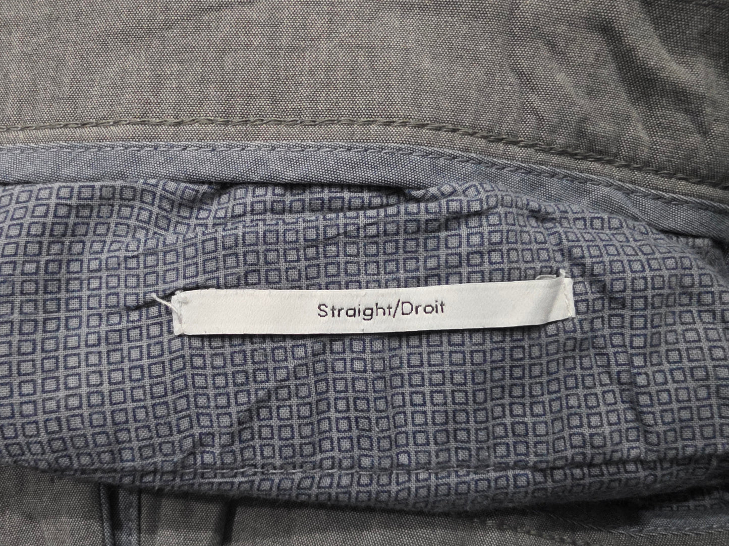 Pantalon Calvin Klein 38 X32 Gris Azul (Usado)