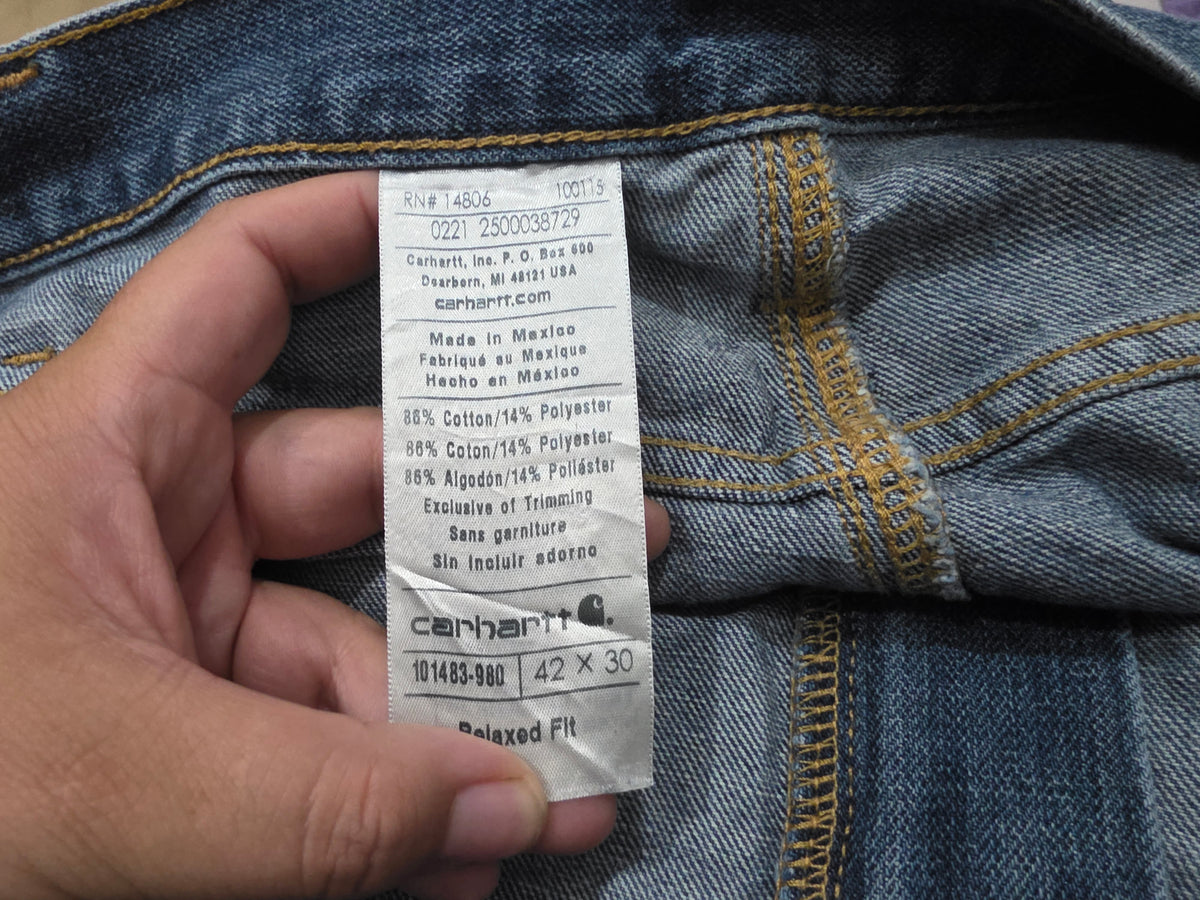 Pantalon Relaxed Fit Carhartt 42x30 Azul