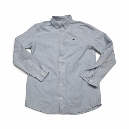 Camisa Vineyard Vines Adolescente Xgrande Xl 18 Azul Lineas (Usado)
