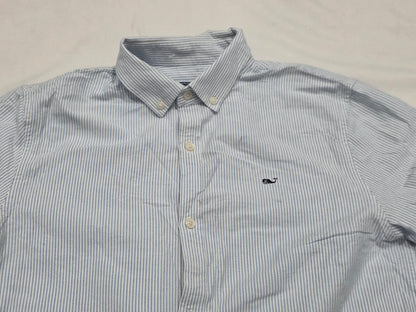 Camisa Vineyard Vines Adolescente Xgrande Xl 18 Azul Lineas (Usado)