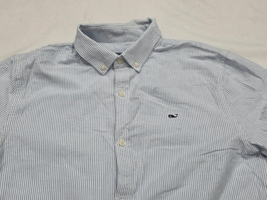 Camisa Vineyard Vines Adolescente Xgrande Xl 18 Azul Lineas (Usado)