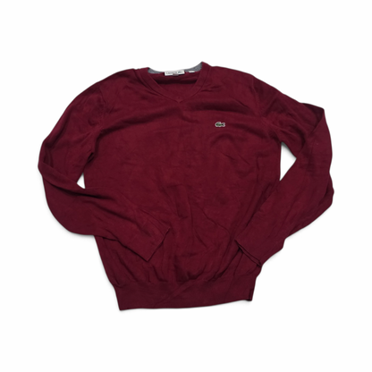 Sueter Lacoste Chico S Fr 3 Rojo Oscuro (Usado)
