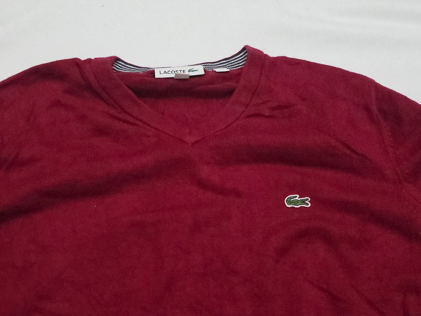 Sueter Lacoste Chico S Fr 3 Rojo Oscuro (Usado)