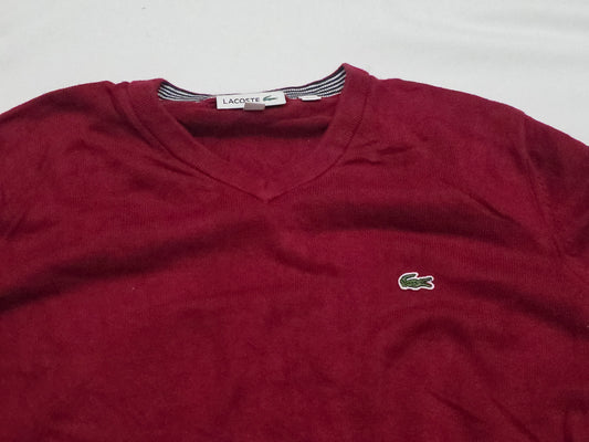 Sueter Lacoste Chico S Fr 3 Rojo Oscuro (Usado)