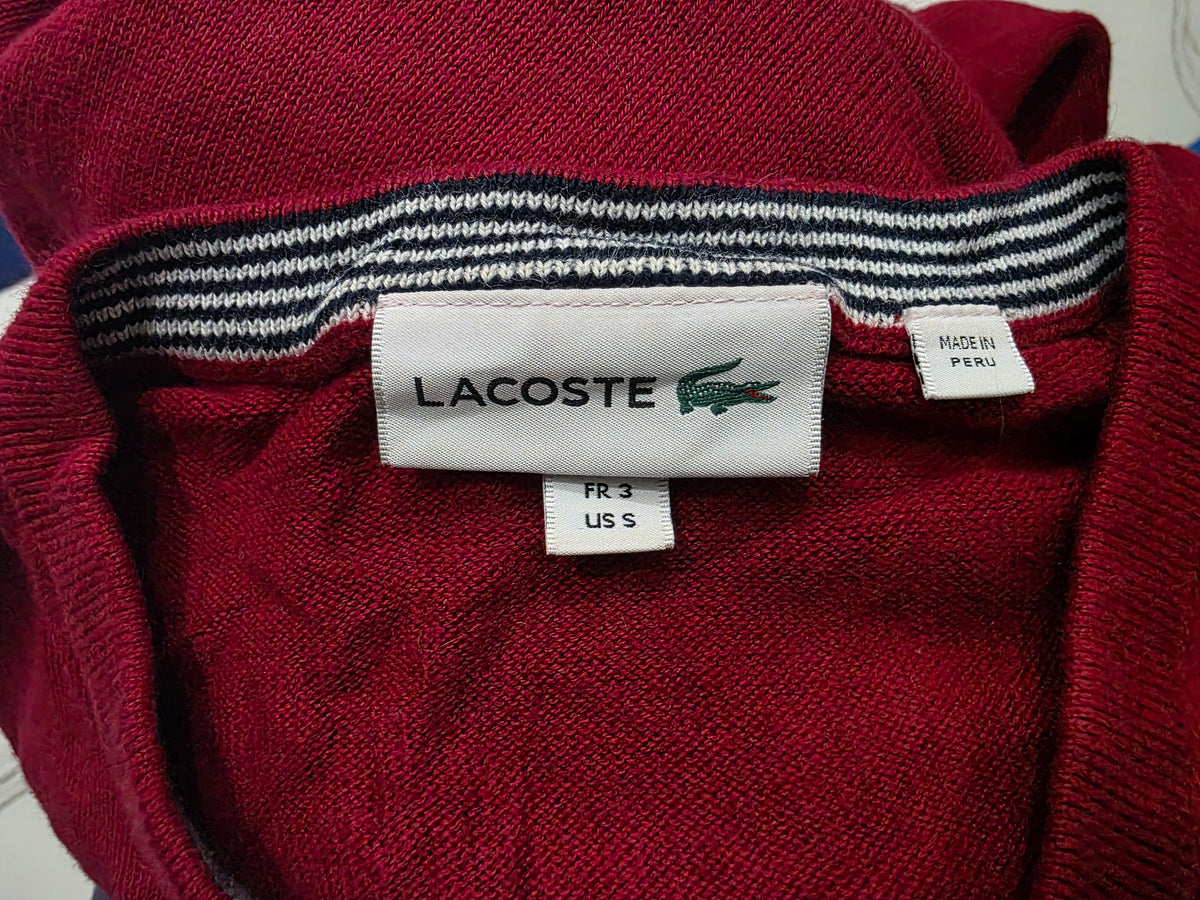 Sueter Lacoste Chico S Fr 3 Rojo Oscuro (Usado)