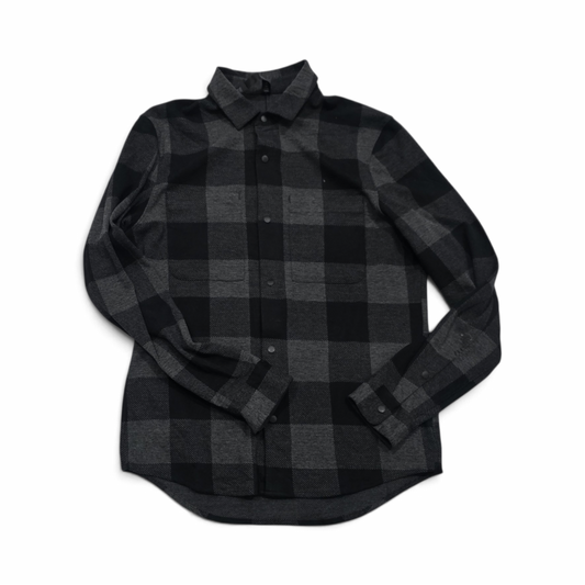 Camisa Lululemon Chico S Cuadro Negro Gris (Usado)
