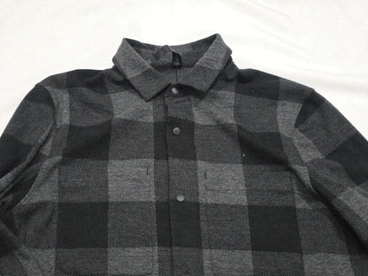 Camisa Lululemon Chico S Cuadro Negro Gris (Usado)