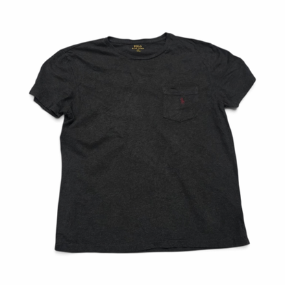 Playera Ralph Lauren Chico S Gris Pony Vino (Usado)