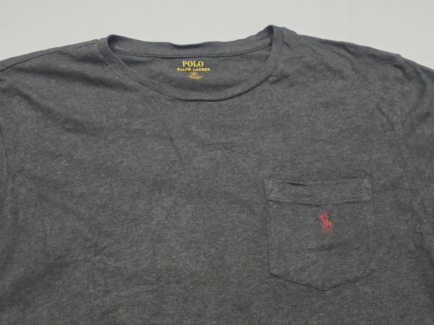 Playera Ralph Lauren Chico S Gris Pony Vino (Usado)