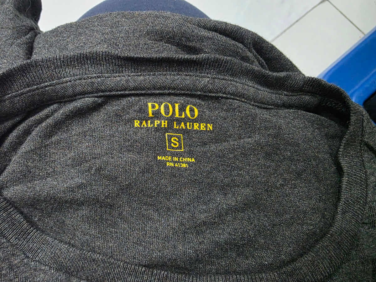 Playera Ralph Lauren Chico S Gris Pony Vino (Usado)