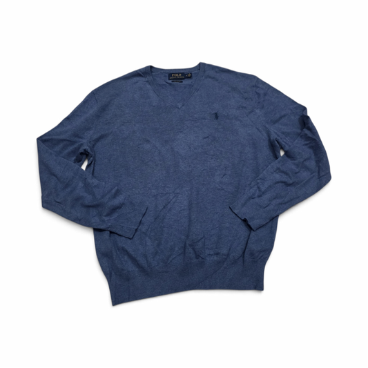 Sueter Ralph Lauren Mediana M Azul Pony Azul Pima Algodon (Usado)