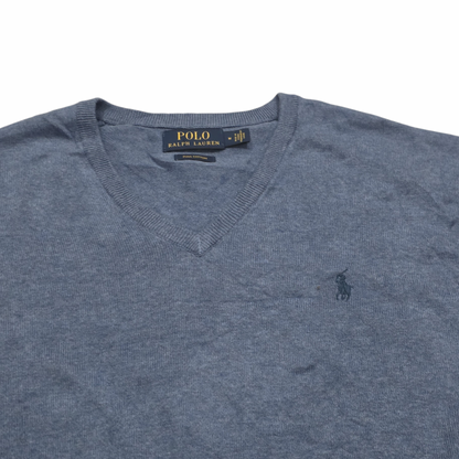 Sueter Ralph Lauren Mediana M Azul Pony Azul Pima Algodon (Usado)