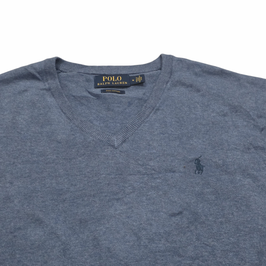 Sueter Ralph Lauren Mediana M Azul Pony Azul Pima Algodon (Usado)