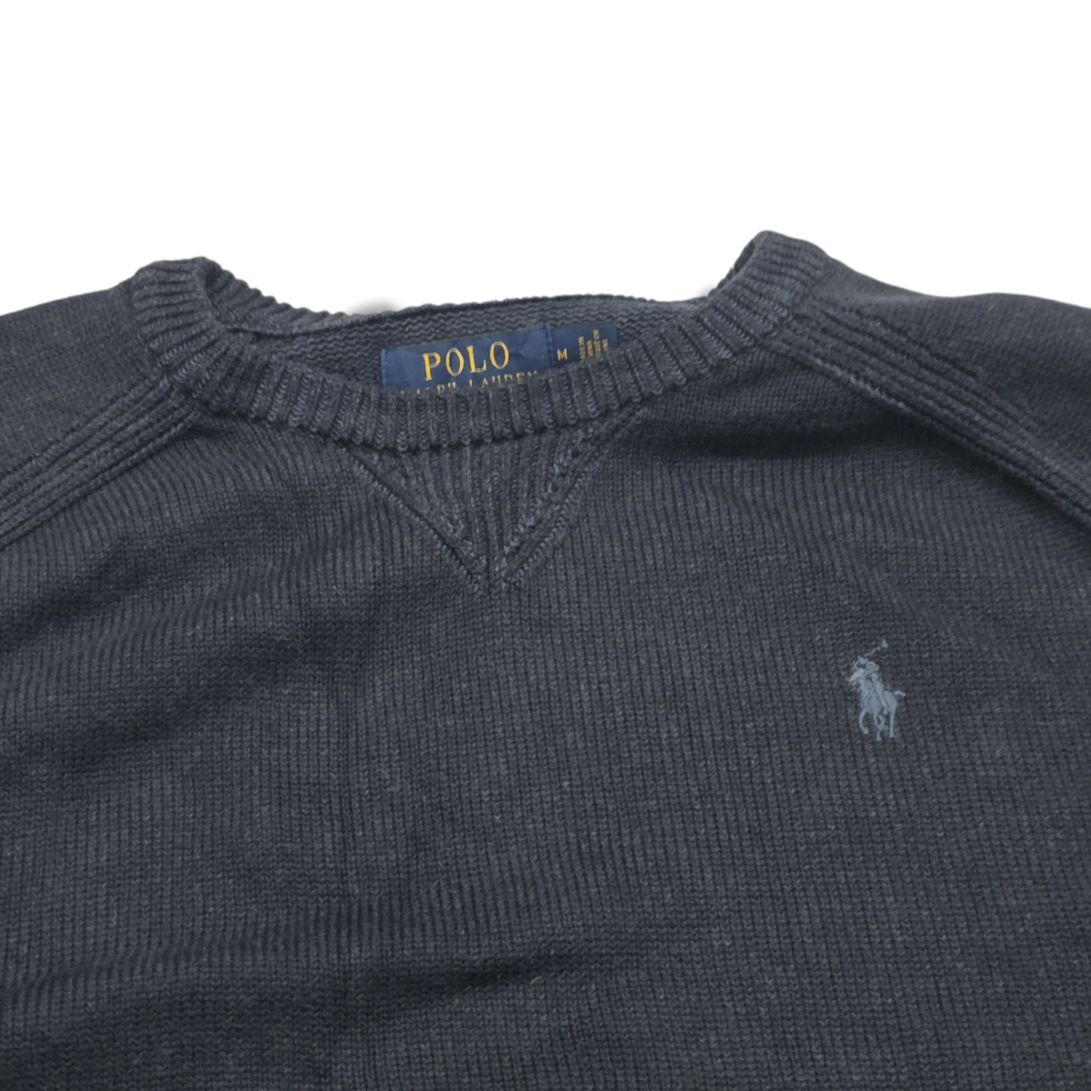 Sueter Ralphlauren Mediana Azul Oscuro Pony Azul Cuello Redo (Usado)