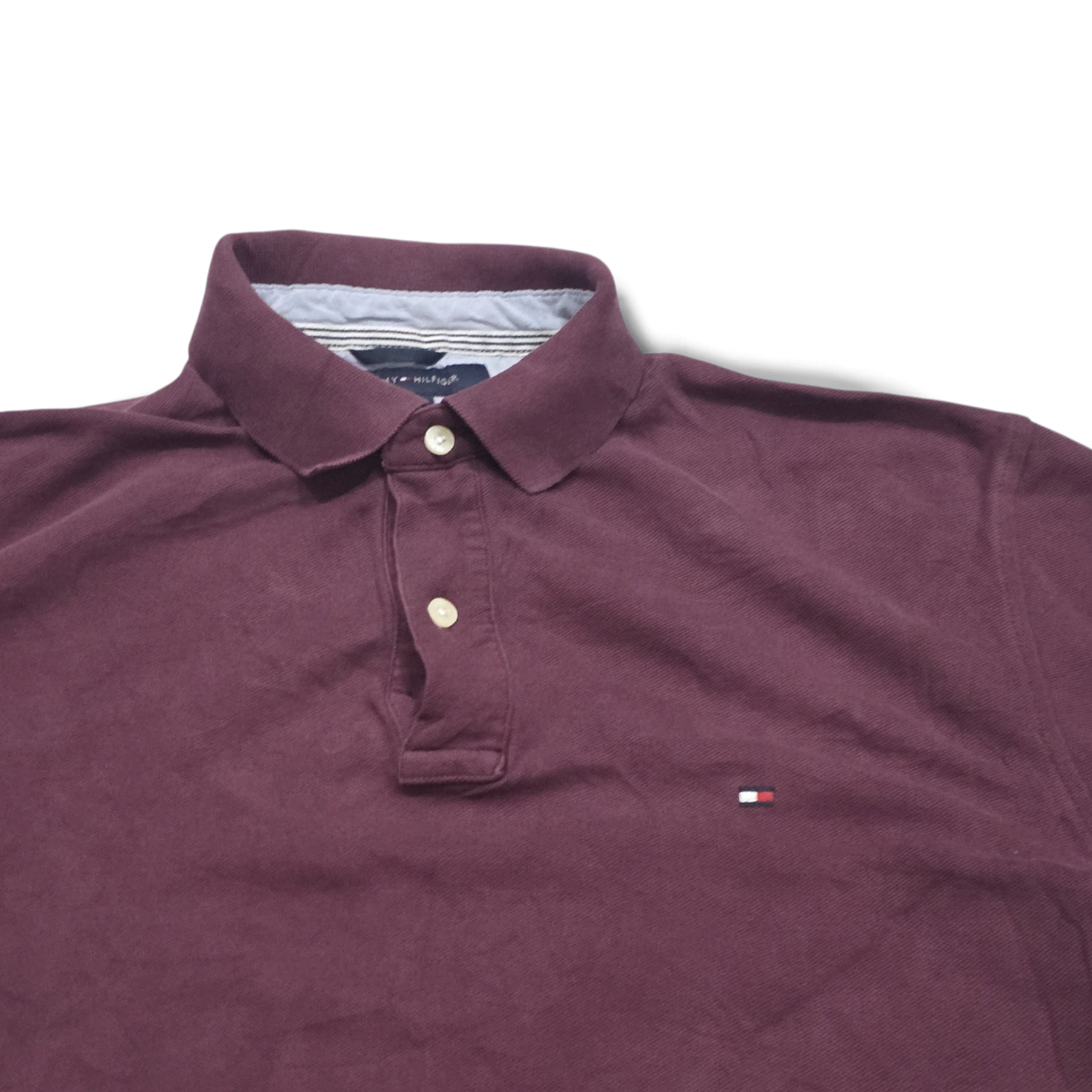 Playera Polo Tommy Hilfiger Mediana M Vino (Usado)