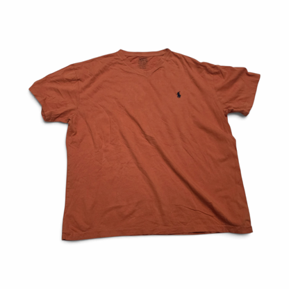 Playera Ralph Lauren Mediana M Naranja Pony Azul (Usado)