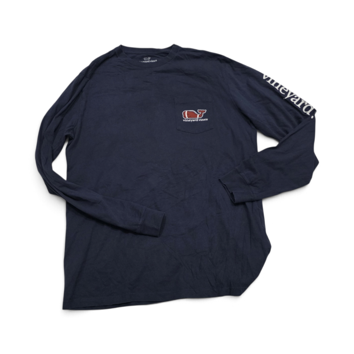 Playera Vineyard Vines Mediana M Azul Marino Deslavado (Usado)