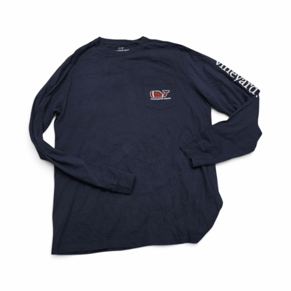 Playera Vineyard Vines Mediana M Azul Marino Deslavado (Usado)