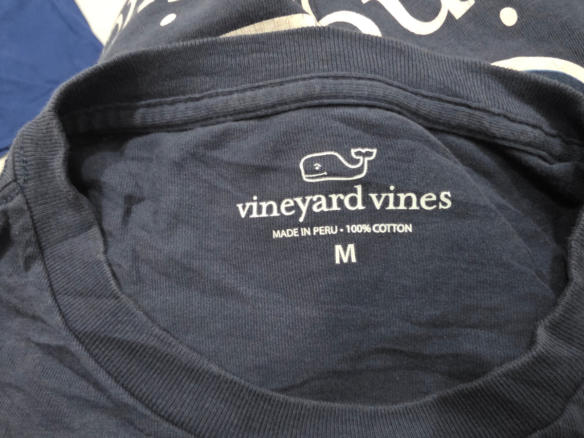 Playera Vineyard Vines Mediana M Azul Marino Deslavado (Usado)