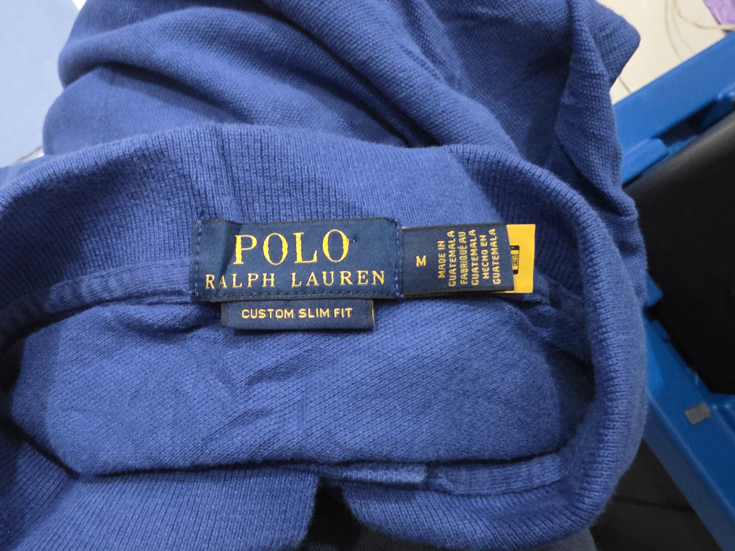 Playera Ralph Lauren Mediana Azul Pony Azul Claro Custom Sli