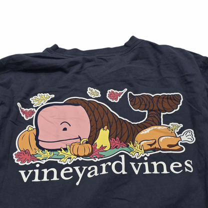 Playera Vineyard Vines Mediana M Azul Deslavado Thanksgiving