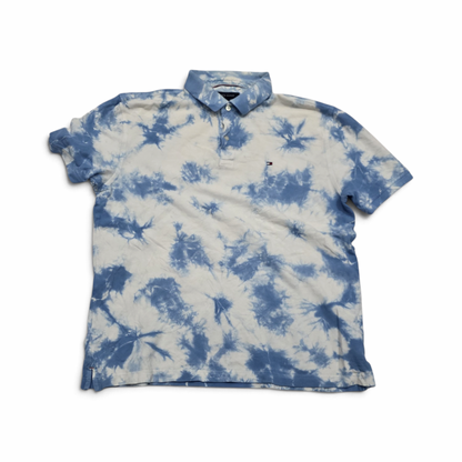 Playera Tommy Hilfiger Grande L Polo Azul Y Blanco