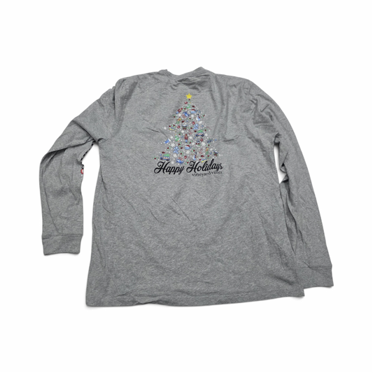 Playera Vineyard Vines Grande L Gris Navidad