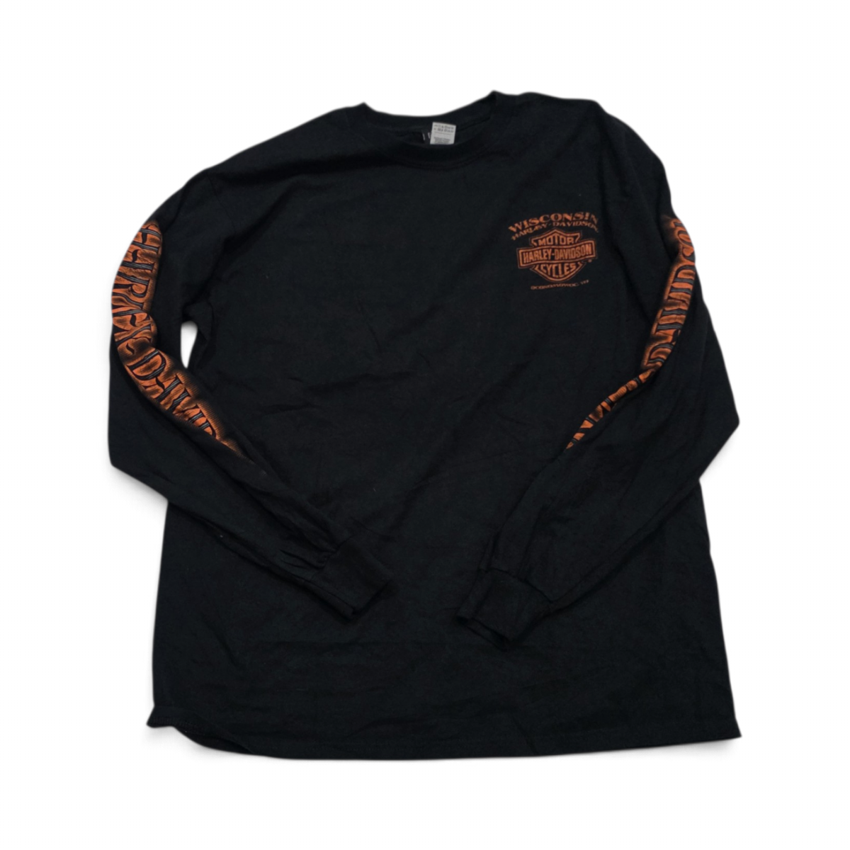 Playera Harley Davidson Grande L Wisconsin Negro
