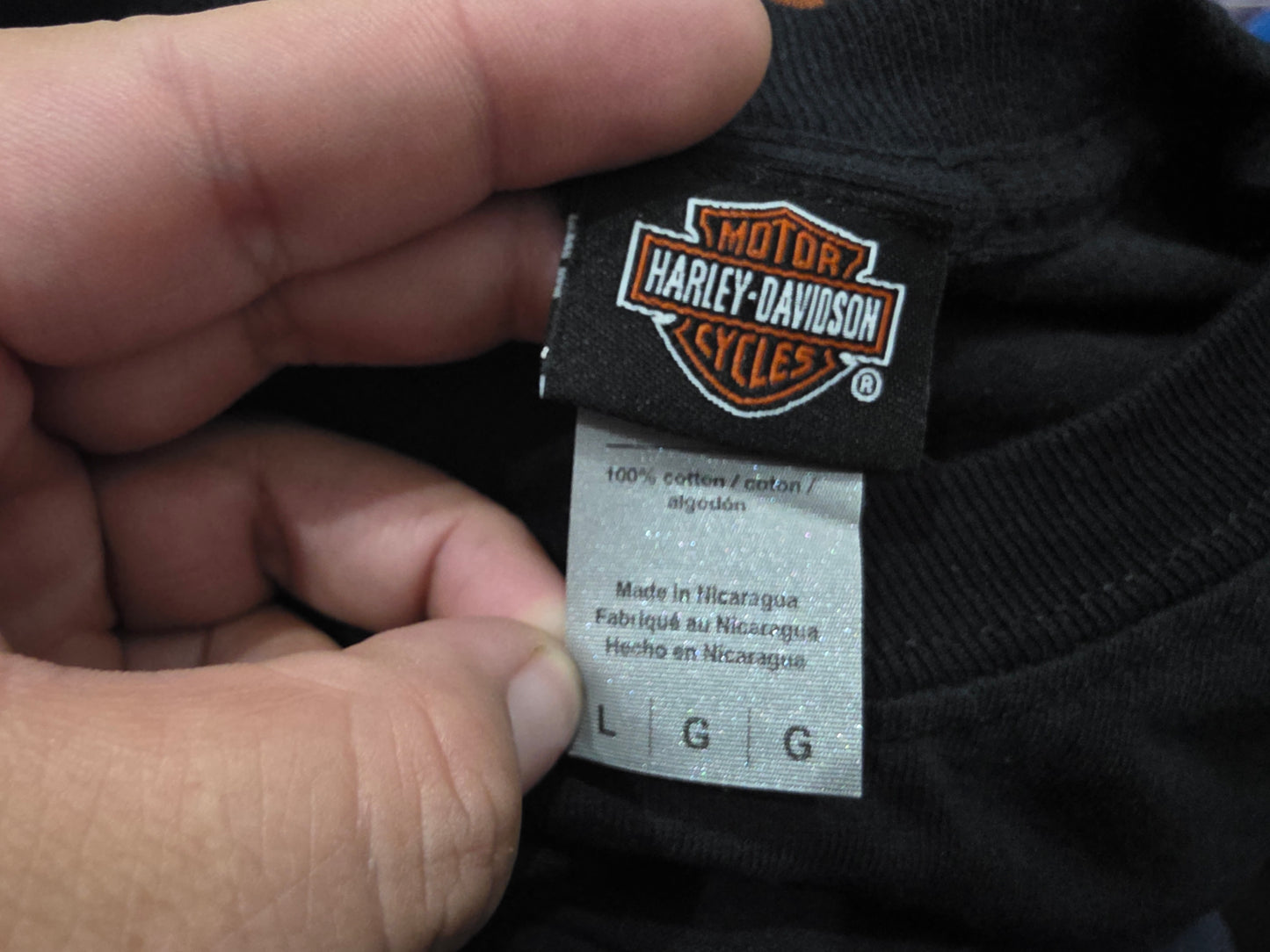 Playera Harley Davidson Grande L Wisconsin Negro