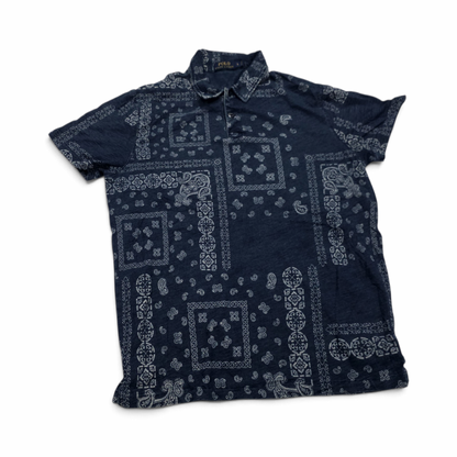 Playera Ralph Lauren Grande L Azul Marino Polo Estampado Ban