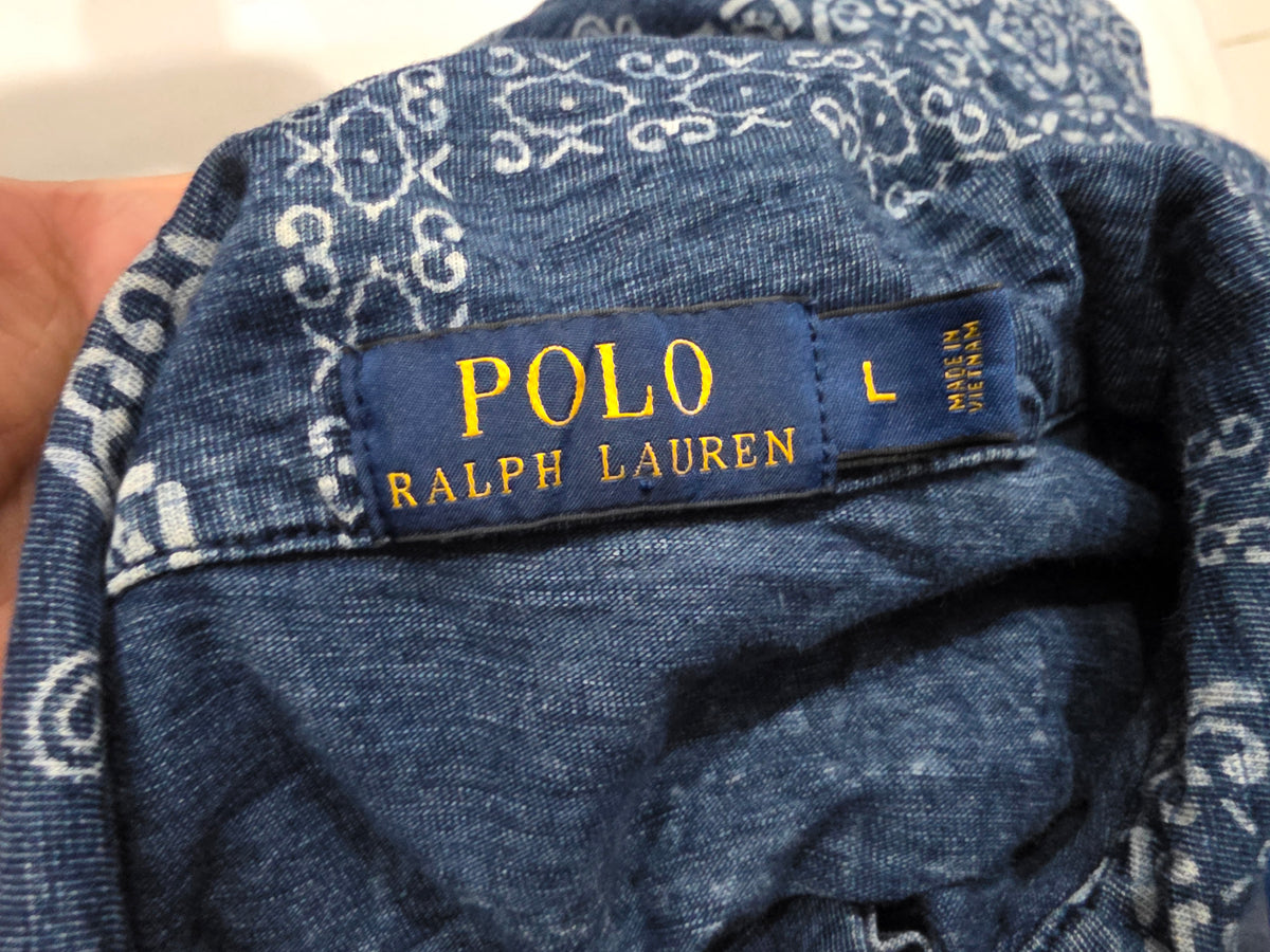 Playera Ralph Lauren Grande L Azul Marino Polo Estampado Ban
