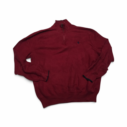 Sueter Ralph Lauren Xgrande Xl Rojo Pony Azul Medio Cierre