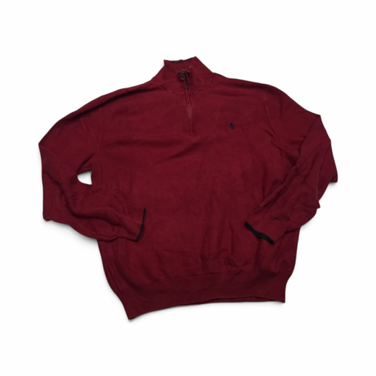 Sueter Ralph Lauren Xgrande Xl Rojo Pony Azul Medio Cierre
