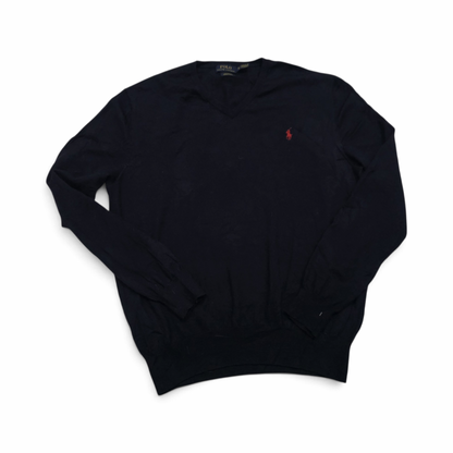 Sueter Ralph Lauren Xgrande Xl Azul Pony Rojo Cuello V