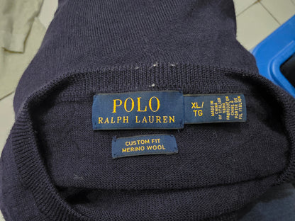 Sueter Ralph Lauren Xgrande Xl Azul Pony Rojo Cuello V