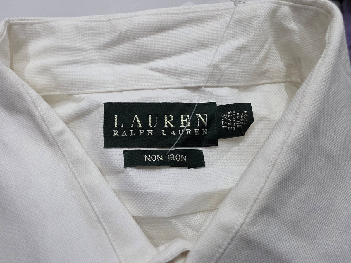 Camisa Ralph Lauren 17 1/2 Blanco Non Iron