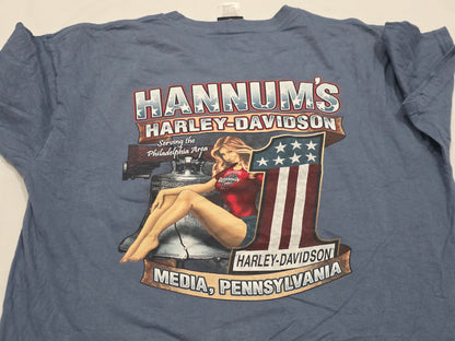 Playera Harley Davidson Xgrande Xl Azul Hannums