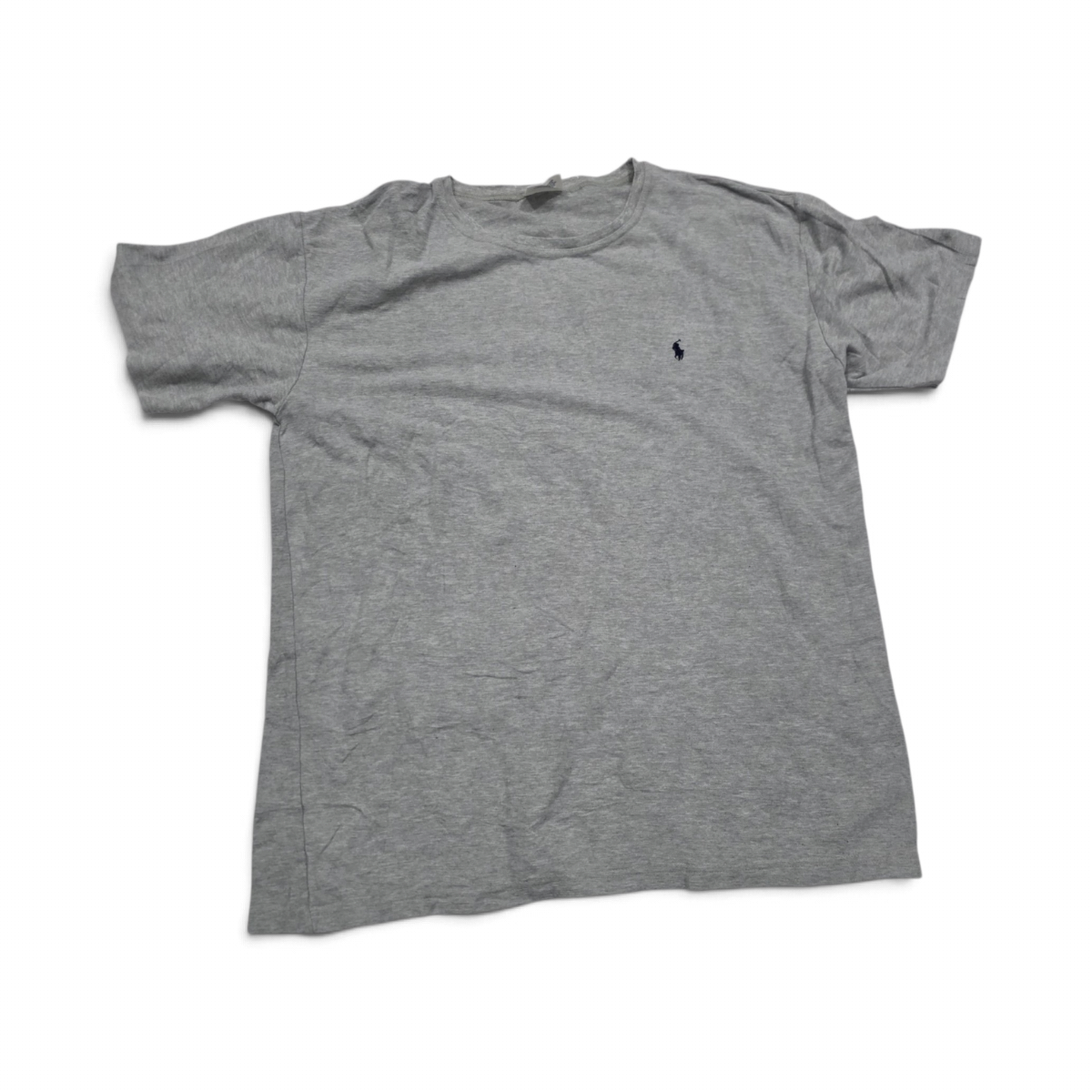 Playera Ralph Lauren Xgrande Xl Gris Pony Azul Cuello Redon
