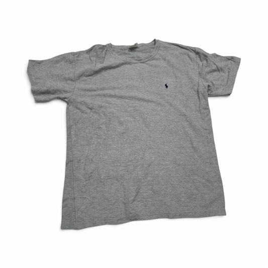 Playera Ralph Lauren Xgrande Xl Gris Pony Azul Cuello Redon