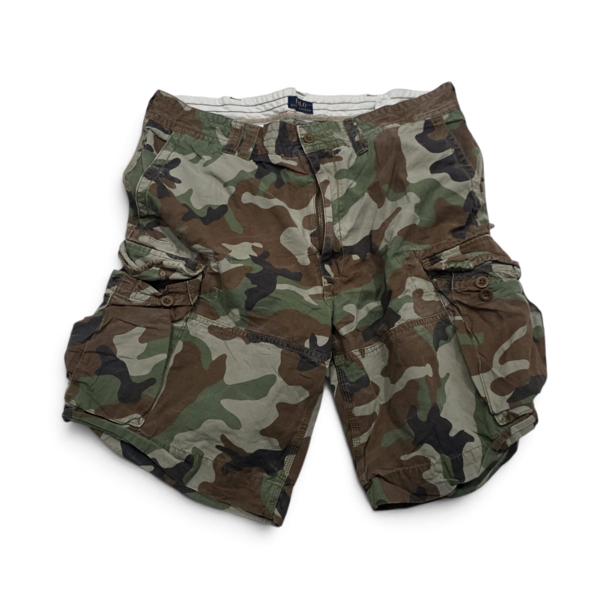 Bermuda Ralph Lauren Talla 40 Verde Camoflaje Cargo