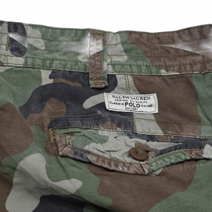 Bermuda Ralph Lauren Talla 40 Verde Camoflaje Cargo
