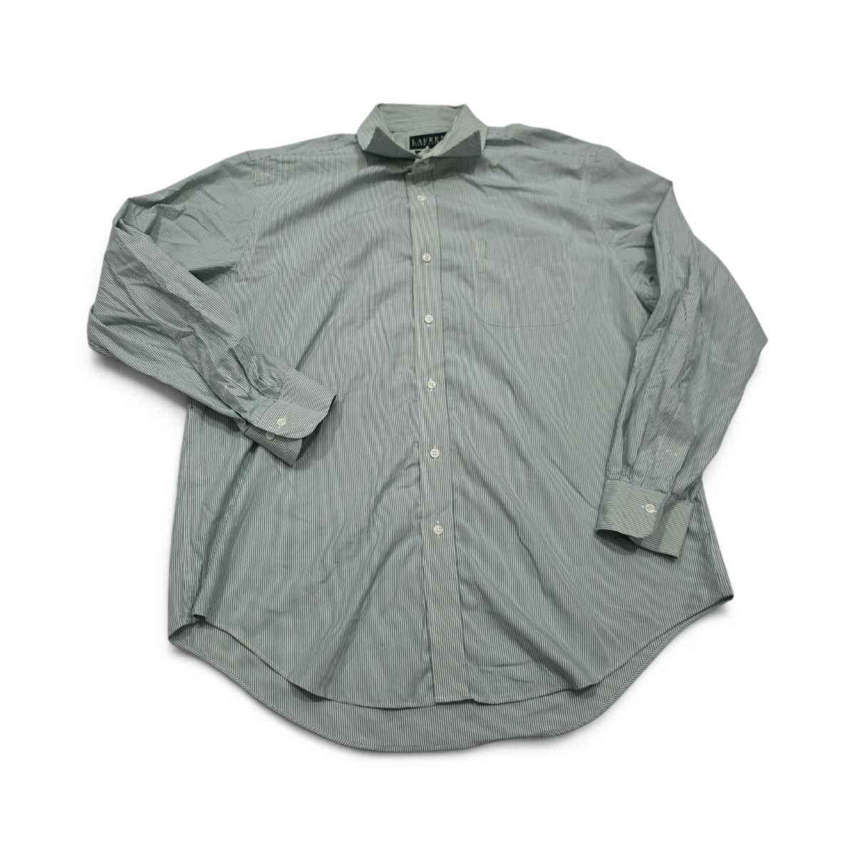 Camisa Ralph Lauren 17 34/35 Verde Classic Fit Verde Lineas