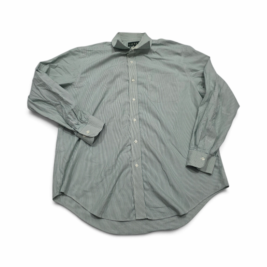 Camisa Ralph Lauren 17 34/35 Verde Classic Fit Verde Lineas