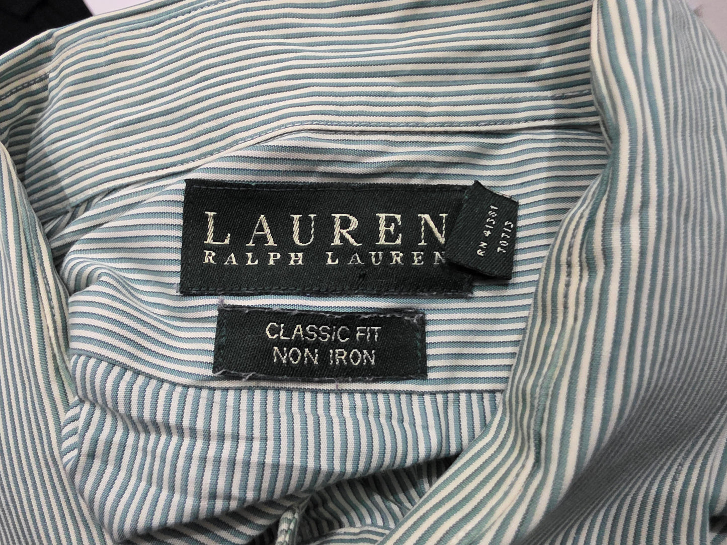 Camisa Ralph Lauren 17 34/35 Verde Classic Fit Verde Lineas