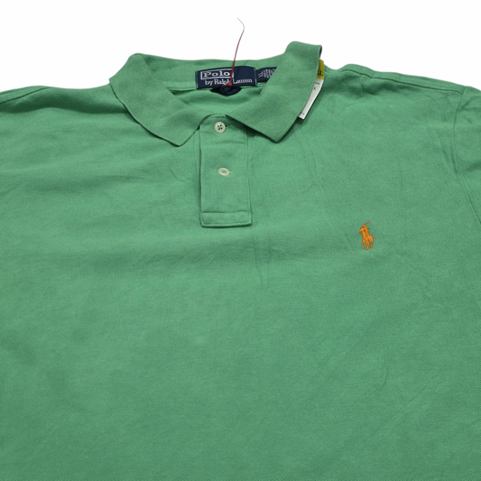 Playera Ralph Lauren Xgrande Xl Verde Pony Naranja