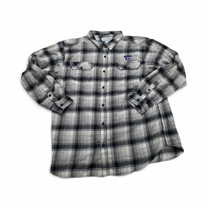 Camisa Columbia Xxl Gris Negro Y Blanco Cuadro Franela
