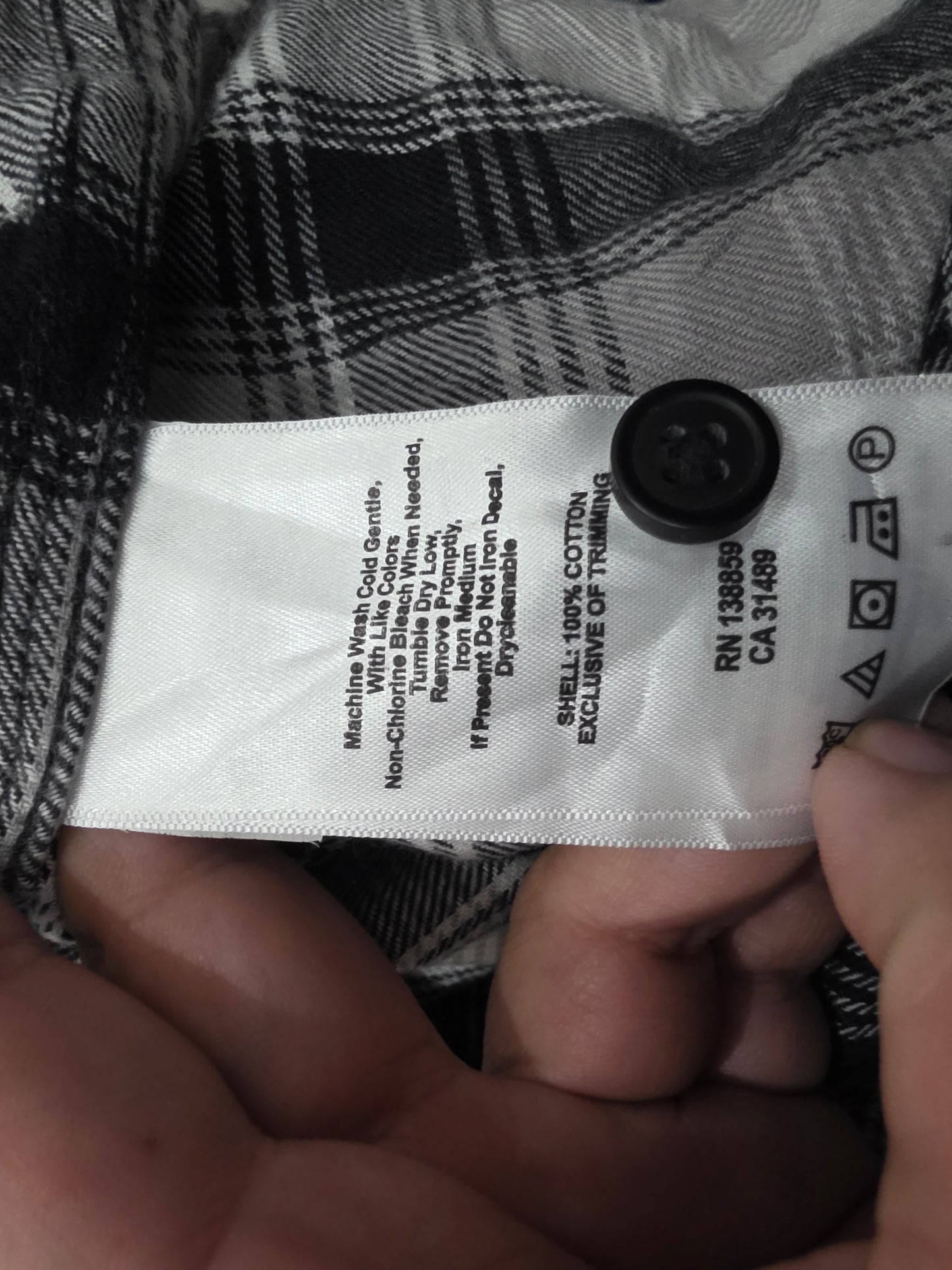 Camisa Columbia Xxl Gris Negro Y Blanco Cuadro Franela