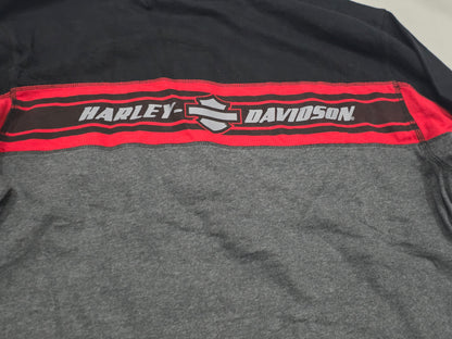 Playera Harley Dvidson 2xl Gris Con Negro Manga Larga